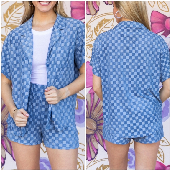 Le Lis Demin Blue 2-Piece Shorts Set - Picture 5 of 16